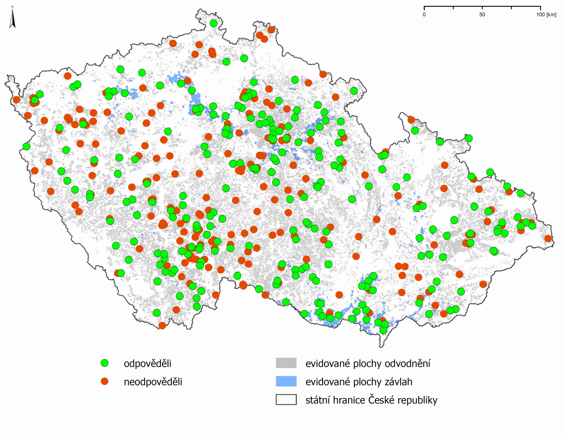 Zde je zobrazena mapa R s rozlienm respondent